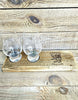 Handcrafted Reclaimed Timber Flight Tray c/w Glencairn Glasses Rampant Lion