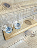 Handcrafted Reclaimed Timber Flight Tray c/w Plain Glencairn Glasses