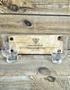 Handcrafted Reclaimed Timber Flight Tray c/w Glencairn Glasses Rampant Lion