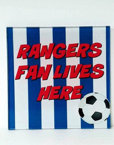 Glass Coaster - RANGERS FAN