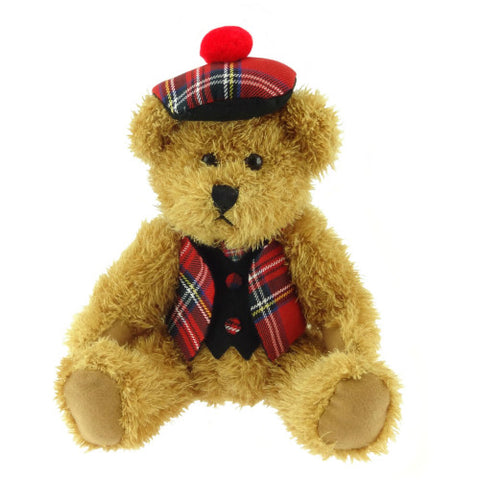 Boy Bear Dressed in Royal Stewart Tartan