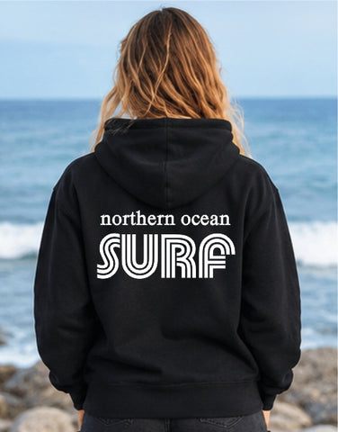 Northern Ocean Surf Unisex Hoody - Black