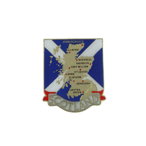 Scotland Map Shield Pin Badge