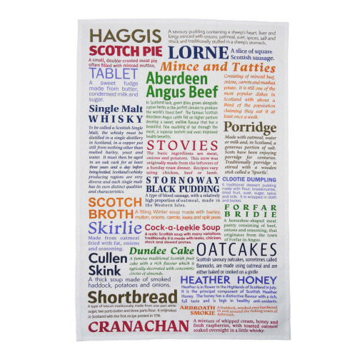 Scottish Delicacies Tea towel