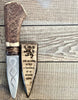Handcrafted Ornamental Sgian Dubh & Declaration of Arbroath Slate Plaque - Piece No. 001