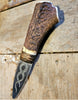 Handcrafted Ornamental Sgian Dubh & Declaration of Arbroath Slate Plaque - Piece No. 001