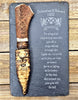 Handcrafted Ornamental Sgian Dubh & Declaration of Arbroath Slate Plaque - Piece No. 001