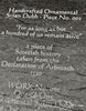 Handcrafted Ornamental Sgian Dubh & Declaration of Arbroath Slate Plaque - Piece No. 001