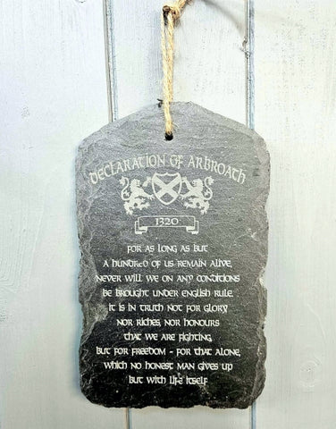 Handcrafted Slate Plaque-Declaration of Arbroath
