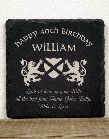 Personalised Message Coaster BIRTHDAY (lions)