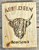 Handcrafted Big Rustic Chunky Fridge Magnet - Highland Cow