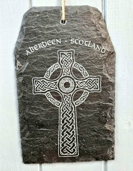 Handcrafted Slate Plaque-Celtic Cross