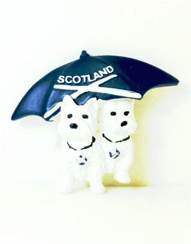 Saltire Brolly Westies Fridge Magnet