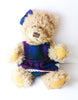 Girl Teddy Bear in Harris Tweed Dress