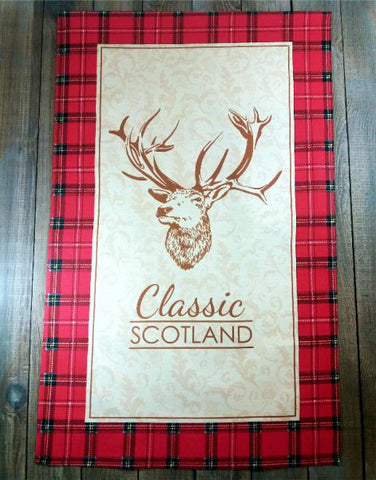 Classic Tea Towel Scotland Stag