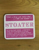 Coaster & Dram Glass Scottish Dialect Word (Stoater)