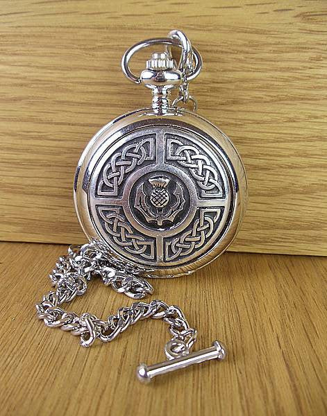 Thistle Celtic Quartz Pocket Watch