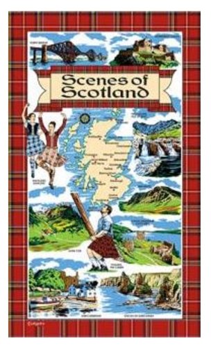 Scenes of Scotland Tea Towel