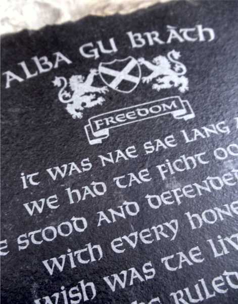 Alba Gu Brath Slate Wall Plaque – Scotland's Bothy