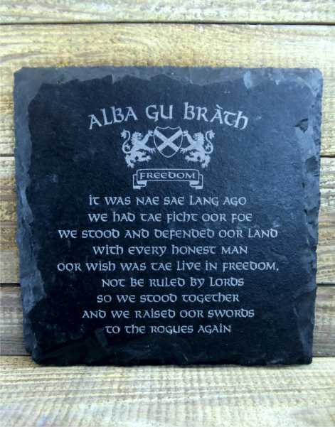 Alba Gu Brath Slate Wall Plaque – Scotland's Bothy