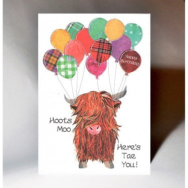 Hoots Moo Here's Tae You! Card