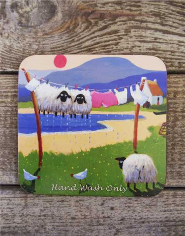 Hand Wash Only Sheep Coaster