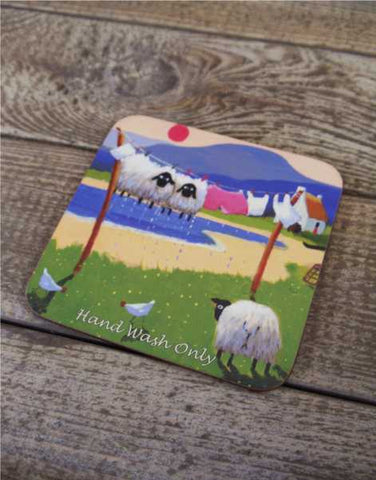 Hand Wash Only Sheep Coaster