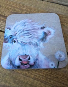 Highland Cow Coaster - Dandelion
