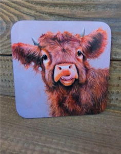 Highland Cow Coaster - Wee Tablet