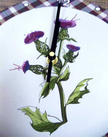 Scotland Thistle Clock