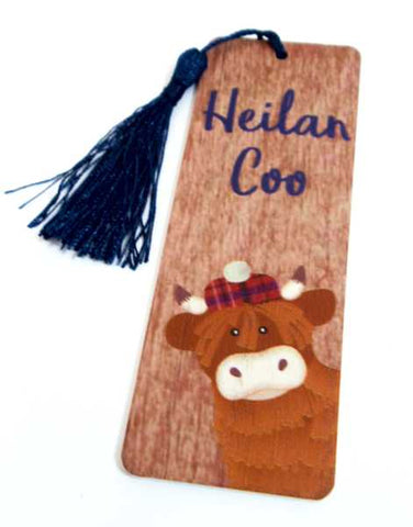 Heilan Coo Wooden Bookmark