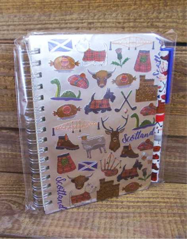 Scottish Shiny Notebook & Pen