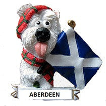 Aberdeen Westie with Saltire Flag Fridge Magnet