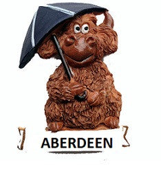 Aberdeen Highland Cow & Umbrella Fridge Magnet