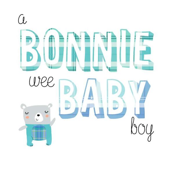 Congratulations of Your Baby Boy Card - Bonnie Wee Baby Boy