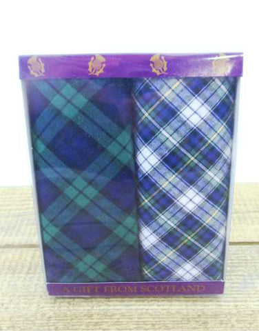 A Gift from Scotland Twin Pack of Tartan Handkerchiefs 2