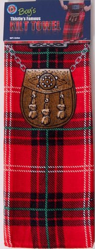 Kids Kilt Towel Red