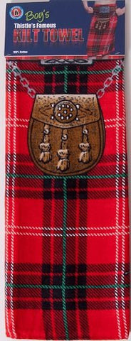 Kids Kilt Towel Red