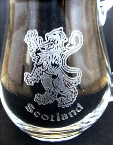 Scottish Crystal Whisky Water Jug - Rampant Lion