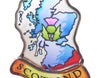 Map of Scotland Stained Glass Window Ornament