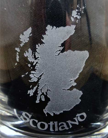 Scotland Map Crystal Whisky Glass