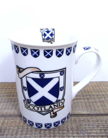 Scotland Saltire Shield Mug & Coaster Set