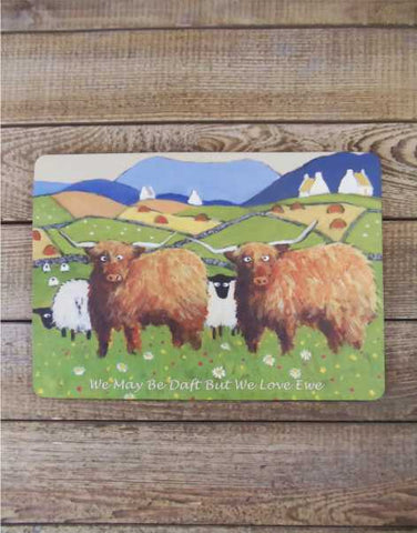 We May Be Daft But We Love Ewe Table Mat