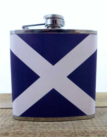 Saltire/St Andrew's Cross Hip Flask 6oz