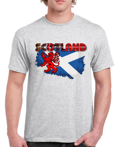Scotland Saltire Tartan Text T-Shirt