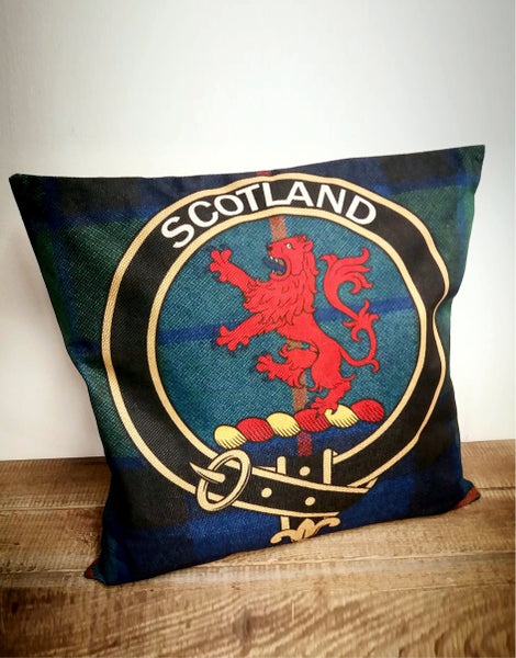Tartan Scotland Crest Cushion Cover