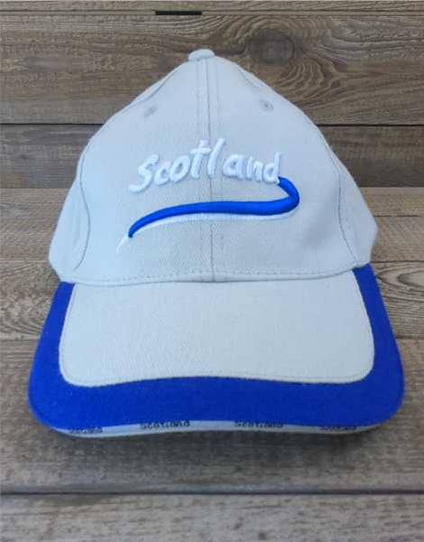 Scotland Baseball Cap - Cream Blue Trim