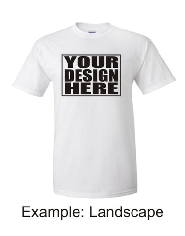 Personalised White T-Shirt (Single A4 Print)