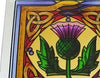 Stained Mirror Scottish Thistle Coaster