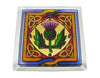 Stained Mirror Scottish Thistle Coaster